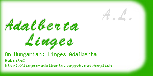 adalberta linges business card